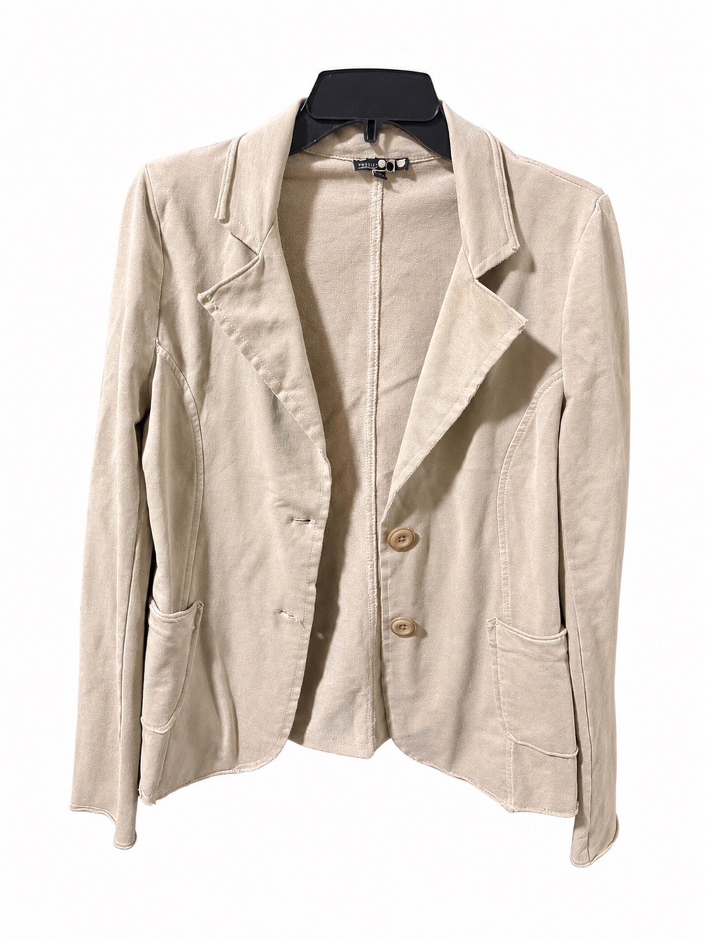Mezzo Made in Italy Beige Knit Blazer Jacket Women’s Small - Picture 2 of 4